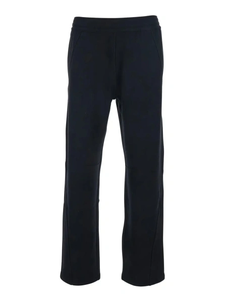 Pantaloni Givenchy negri din bumbac cu talie elastica si logo brodat