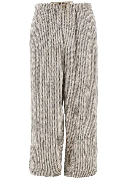 Pantaloni Jacquard viscose loose pants