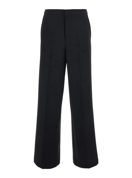 Pantaloni MADREPERL Pants with elegant details in Black Tech Fabric for women