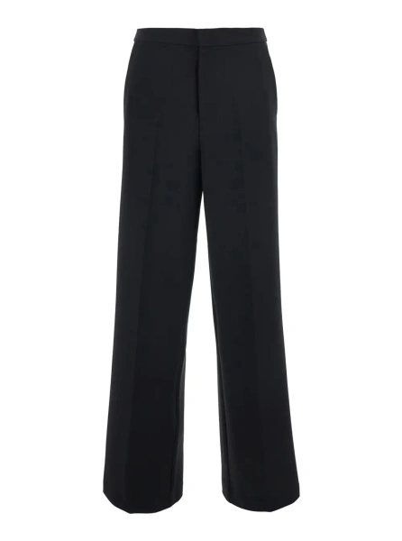 Pantaloni MADREPERL Pants with elegant details in Black Tech Fabric for women