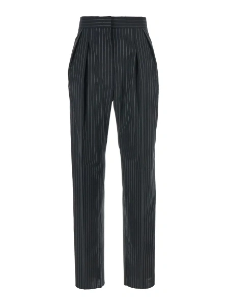 Pantaloni Max Mara negri din lana 'Sesamo'