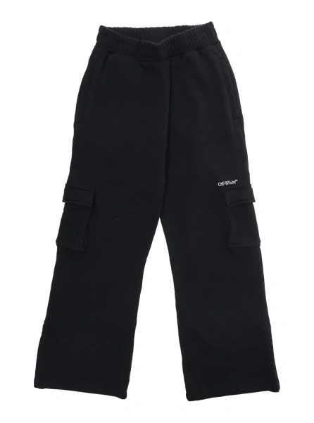 Pantaloni Off-White negri din bumbac
