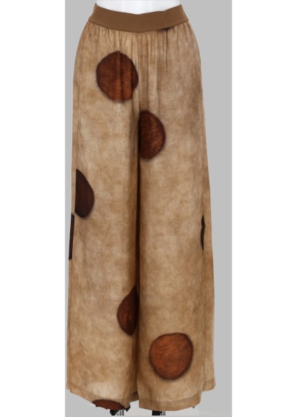 Pantaloni Pantalone Con Macro Pois