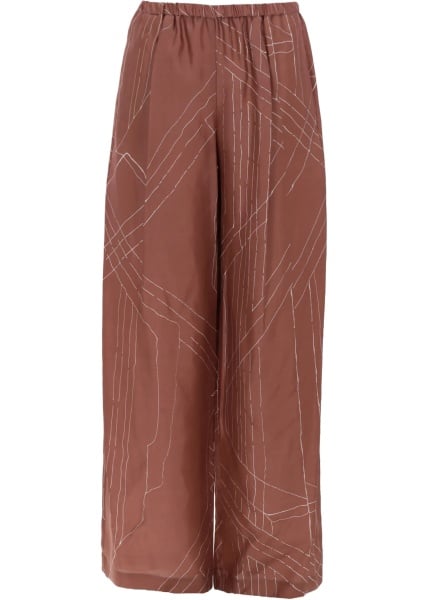 Pantaloni Pantalone In Seta