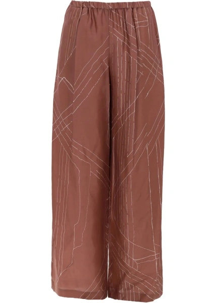 Pantaloni Pantalone In Seta