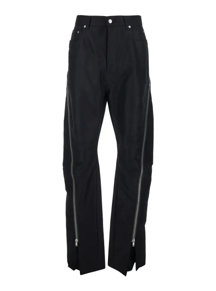 Pantaloni Rick Owens negri din bumbac 's '
