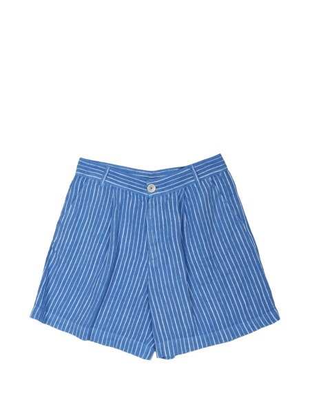 Pantaloni scurti 120% LINO albastri din in