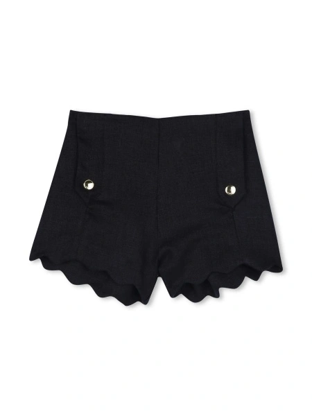 Pantaloni scurti Chloe albastri din in