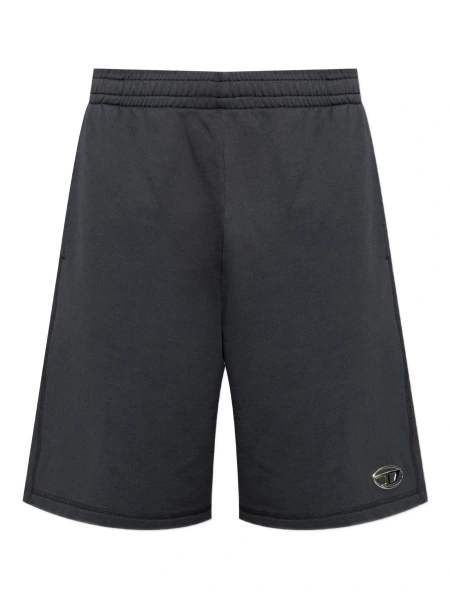 Pantaloni scurti Diesel negri din bumbac