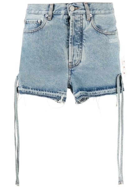 Pantaloni scurti Off-White albastri din bumbac