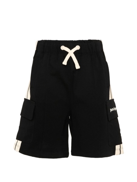 Pantaloni scurti Palm Angels negri din vascoza