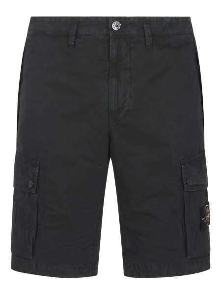 Pantaloni scurti Stone Island negri