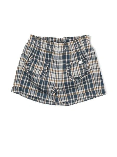 Pantaloni scurti Tartine et Chocolat albastri din vascoza si bumbac
