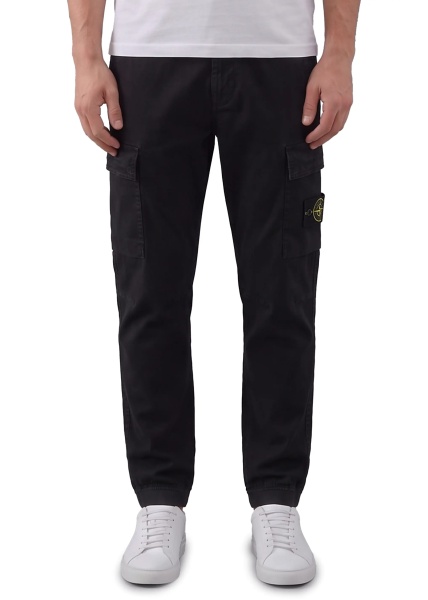 Pantaloni Stretch Aged-Effect Pants