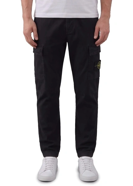 Pantaloni Stretch Aged-Effect Pants