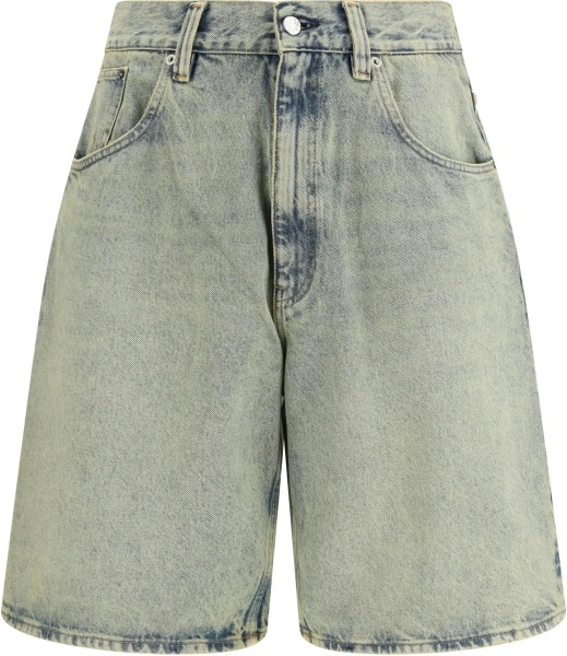 Pantaloni Super Wide Denim Bermuda Shorts