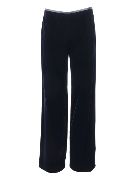 Pantaloni talie inalta Emporio Armani albastri
