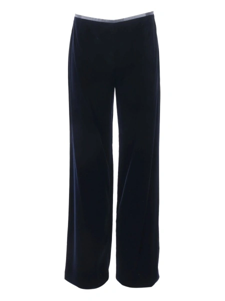 Pantaloni talie inalta Emporio Armani albastri