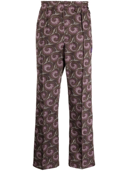 Pantaloni tur lasat BARACUTA X NEEDLES maro din polyester