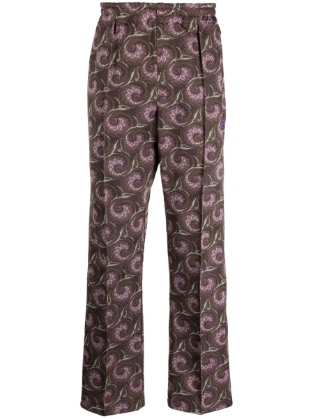 Pantaloni tur lasat BARACUTA X NEEDLES maro din polyester