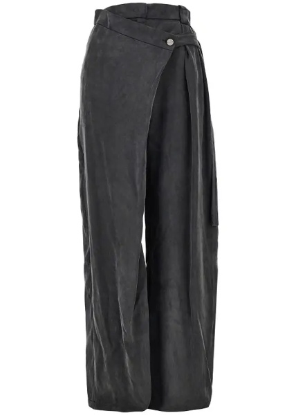Pantaloni Wrap-over twill pants