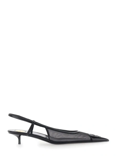 Pantofi cu toc Saint Laurent negri din piele
