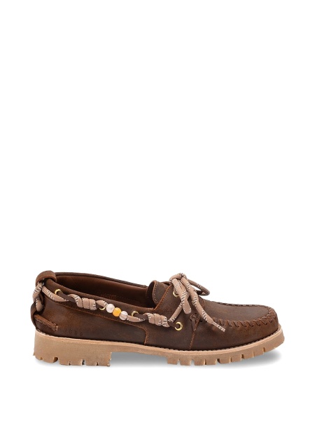 Pantofi de navigatie Golden Goose maro din piele