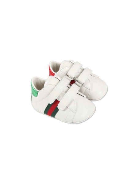 Pantofi premergatori Gucci albi din piele
