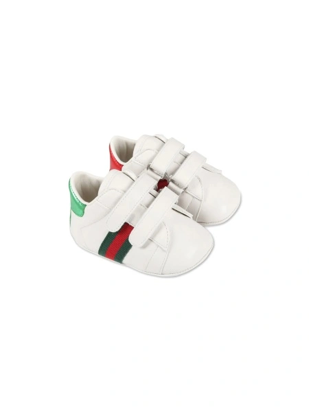 Pantofi premergatori Gucci albi din piele