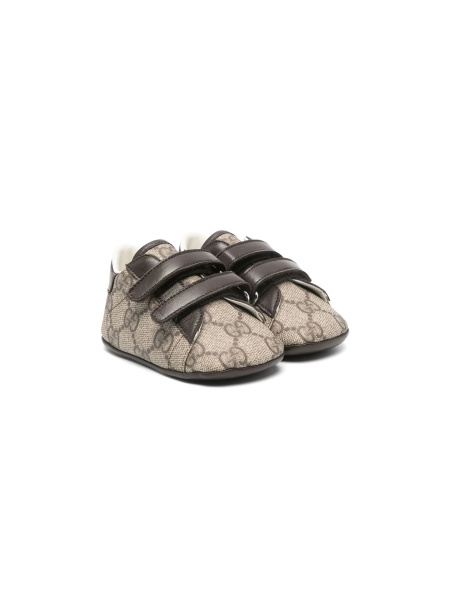 Pantofi premergatori Gucci maro din piele si material textil