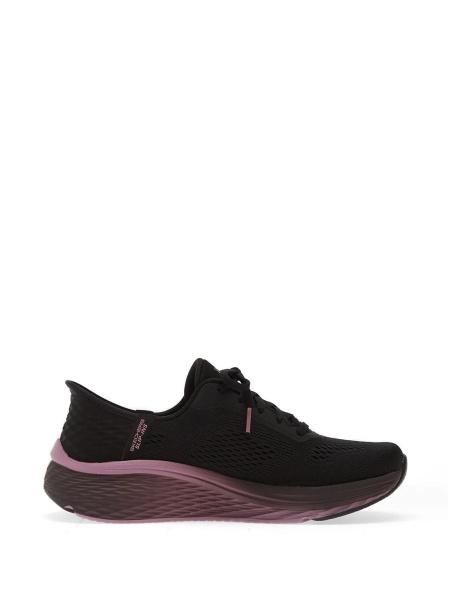 Pantofi slip-on SKECHERS negri din poliuretan si material textil