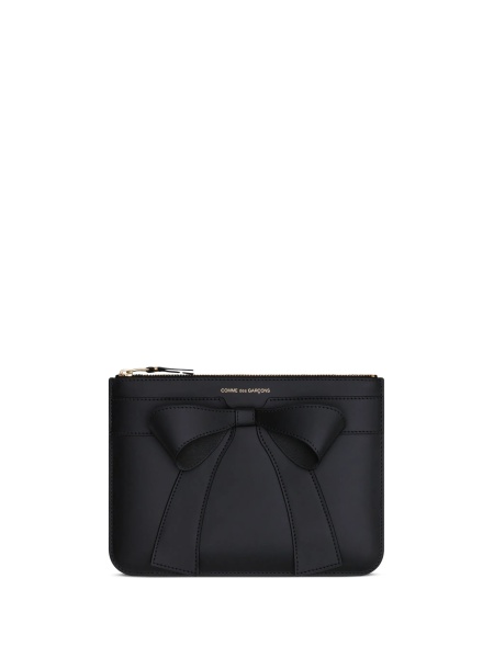 Portofel Comme des Garçons negru din piele