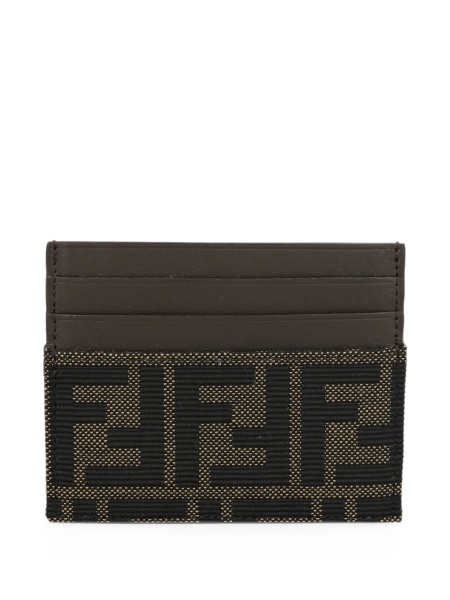 Portofel Fendi maro din bumbac si polyester