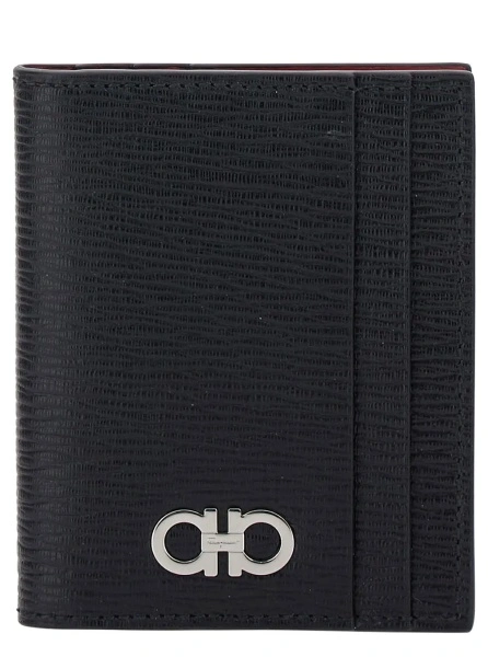 Portofel Ferragamo negru din piele