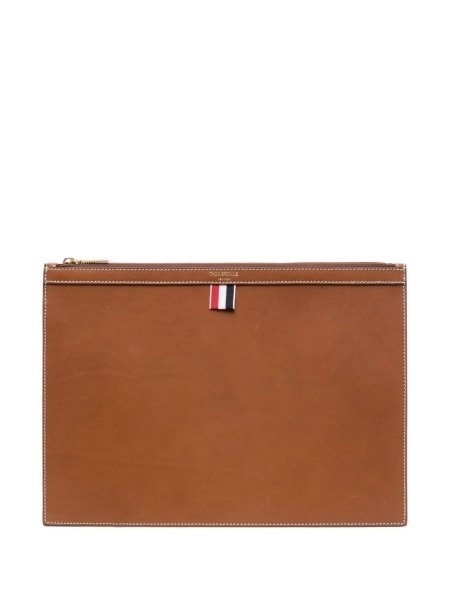 Portofel Thom Browne maro din piele