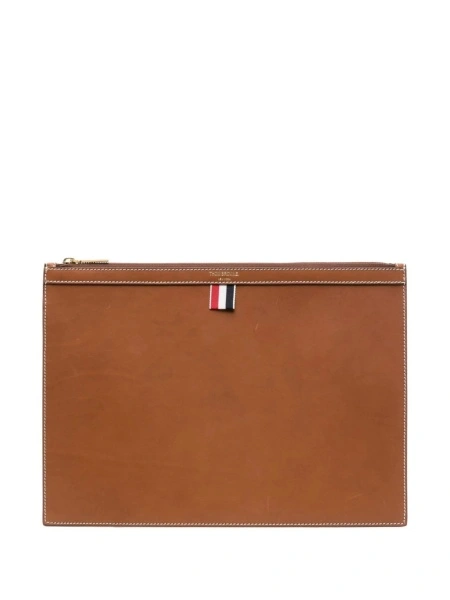 Portofel Thom Browne maro din piele
