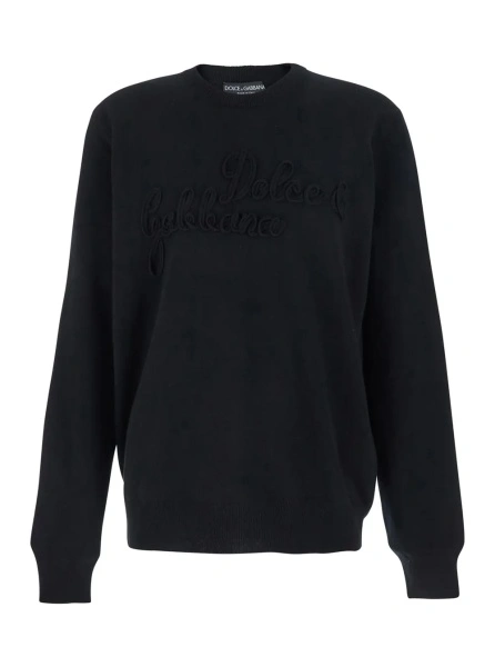Pulover Dolce & Gabbana negru din lana