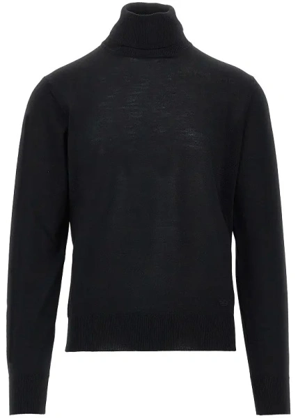 Pulover Emporio Armani negru din lana virgina