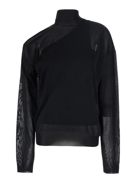 Pulover Fendi negru din vascoza si matase