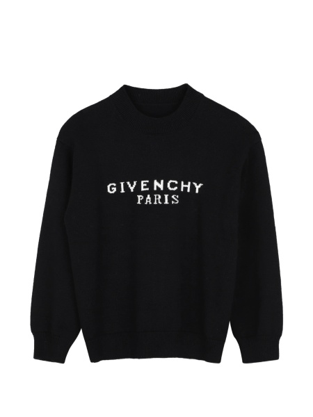 Pulover Givenchy negru din bumbac si casmir