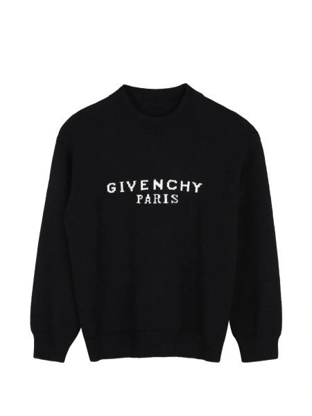 Pulover Givenchy negru din bumbac si casmir
