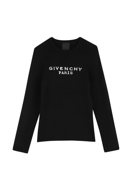 Pulover Givenchy negru din bumbac si casmir