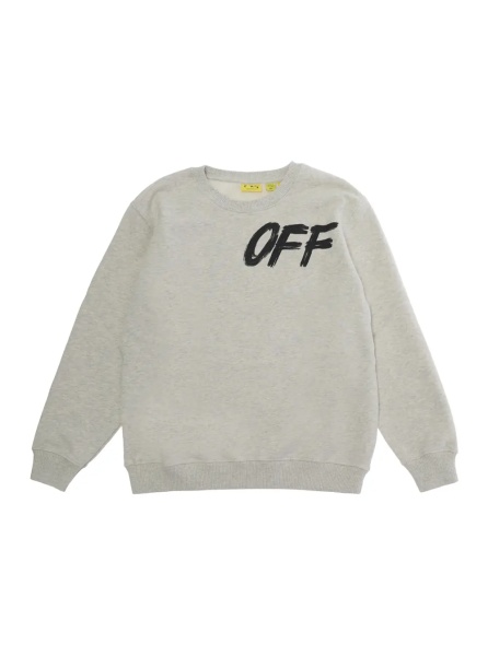 Pulover Grey sweatshirt with logo on the front and back in cotton for Boy