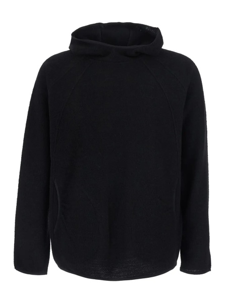 Pulover High-neck Pullover with Long Sleeves in Black Tech Fabric for Men