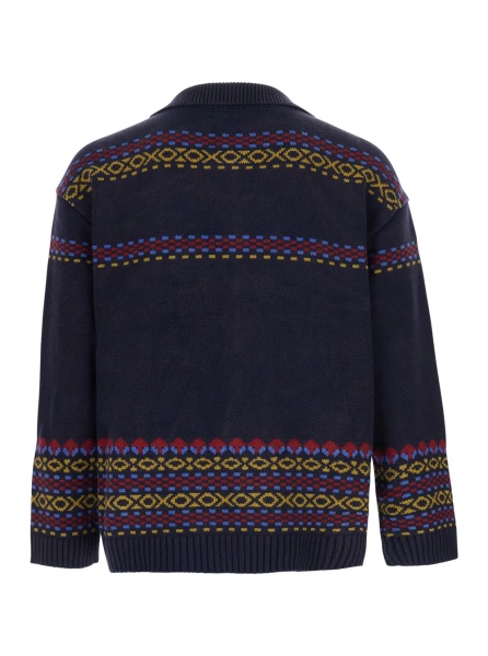 Pulover Isles Sweater is a sweater with a crew neck and long sleeves in blue cotton and acrylic for women