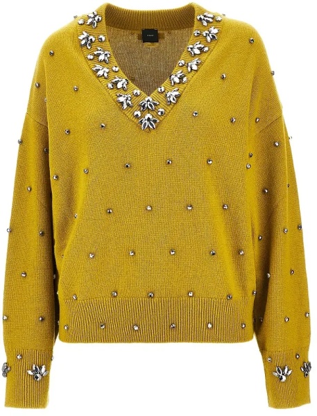 Pulover Jewelled wool and cashmere sweater