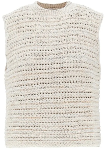 Pulover Openworked knit top