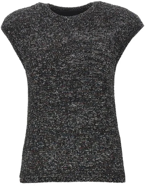 Pulover Sequinned knit top