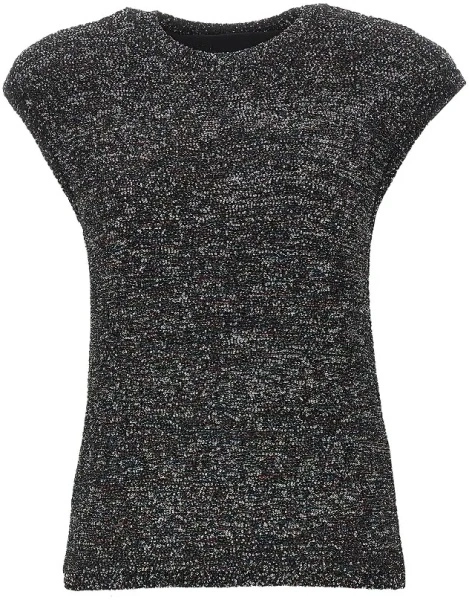Pulover Sequinned knit top