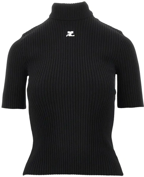 Pulover Short-sleeved 'Reedition' ribbed knit top